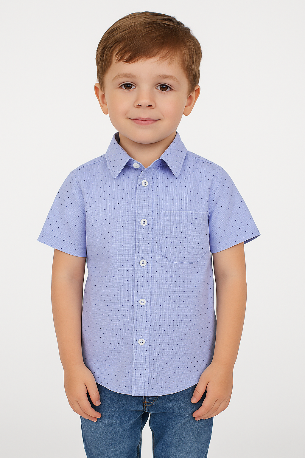 Blue printed shirt by Boy Crew