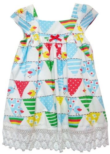 Bunting print Baby dress