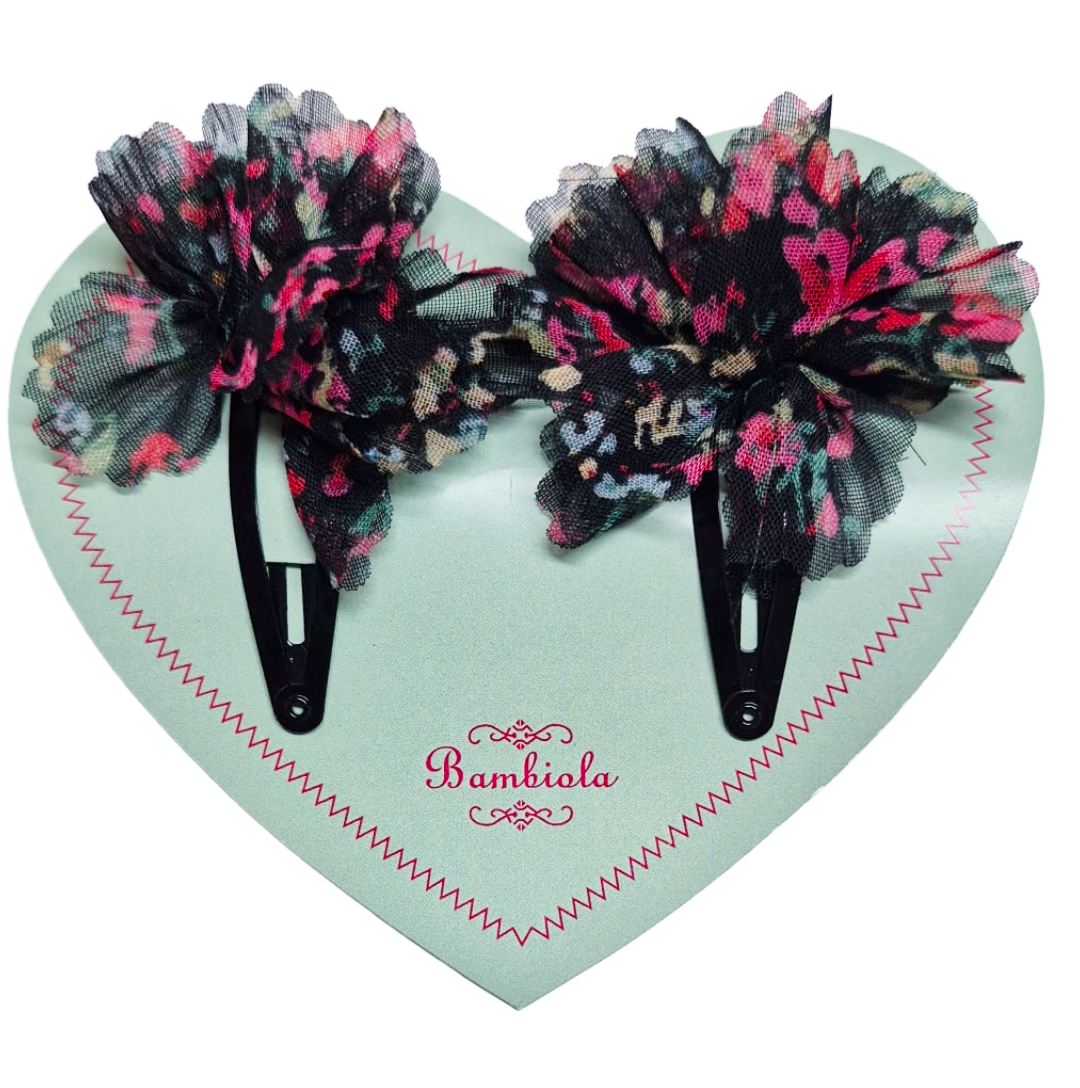 Floral Printed Laser-Cut Hair Clip