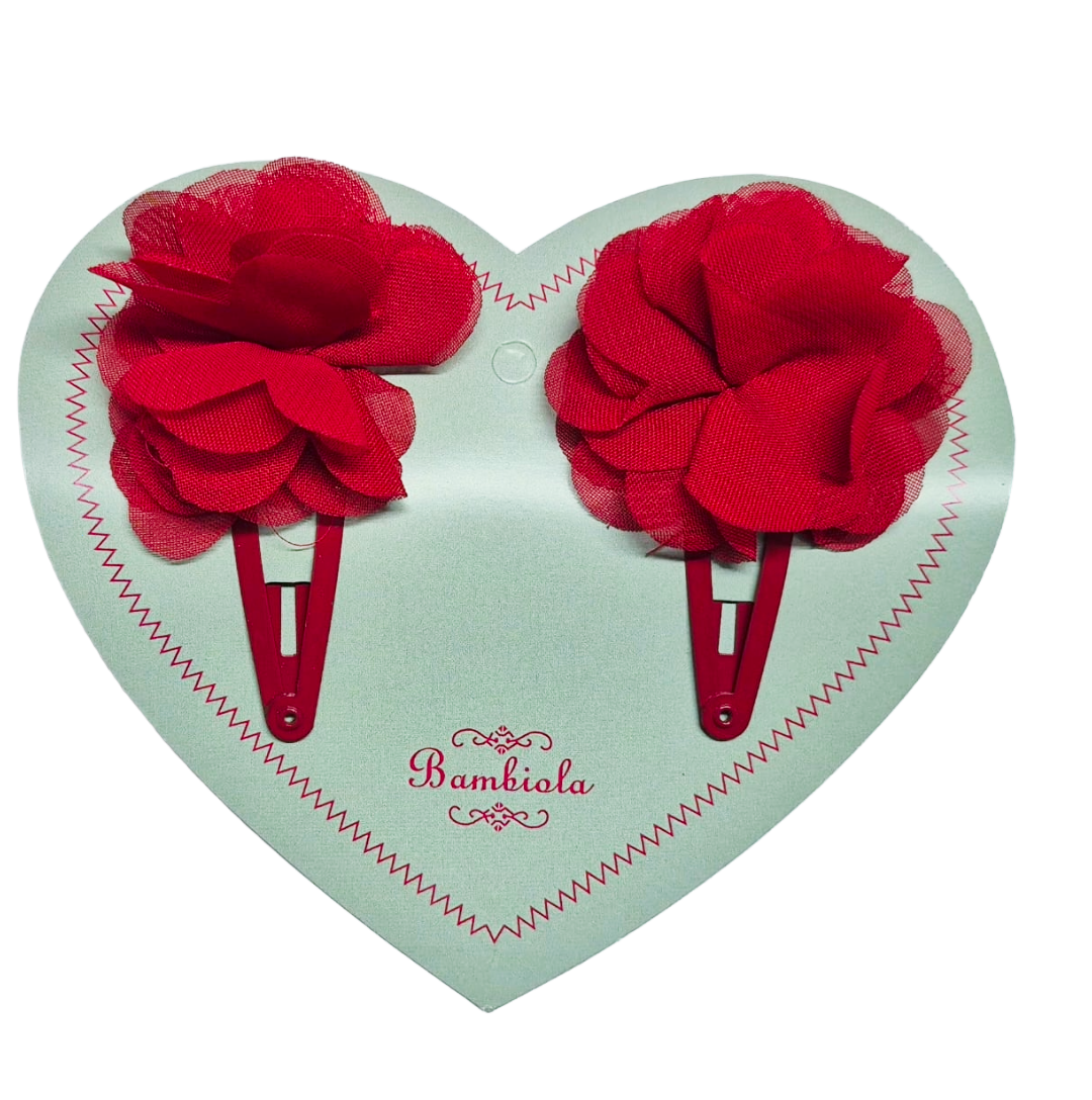 Red Laser-Cut Hair Clip