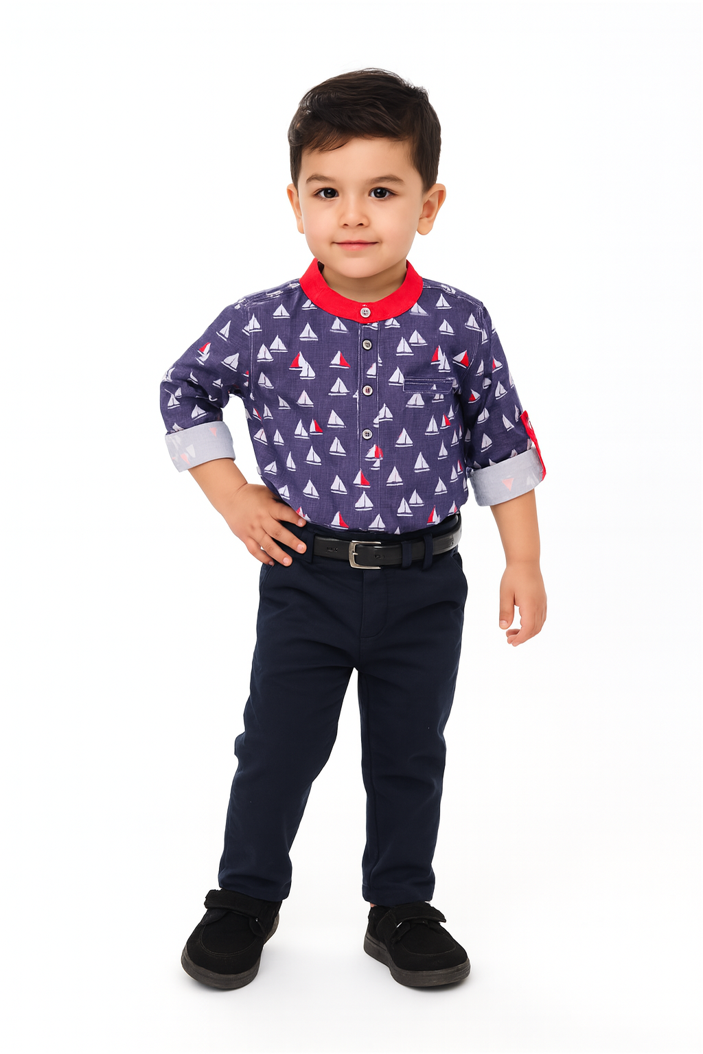 Navy Sailboat Shirt by Boy Crew