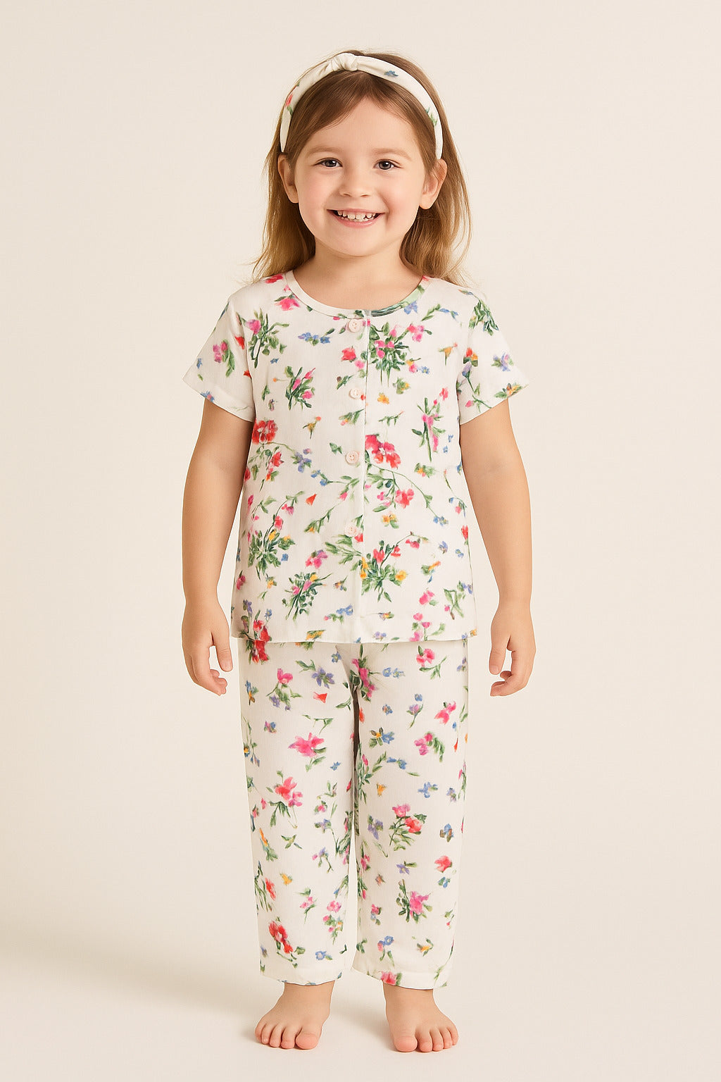Summery printed Cotton Nightsuit set by Pyjama :Party