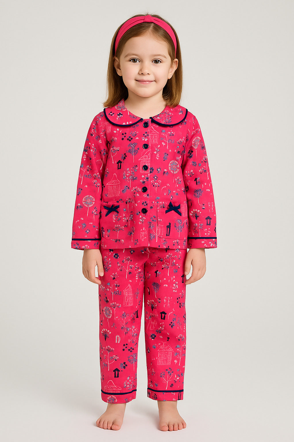Girls Printed Nightsuit set by Pyjama Party