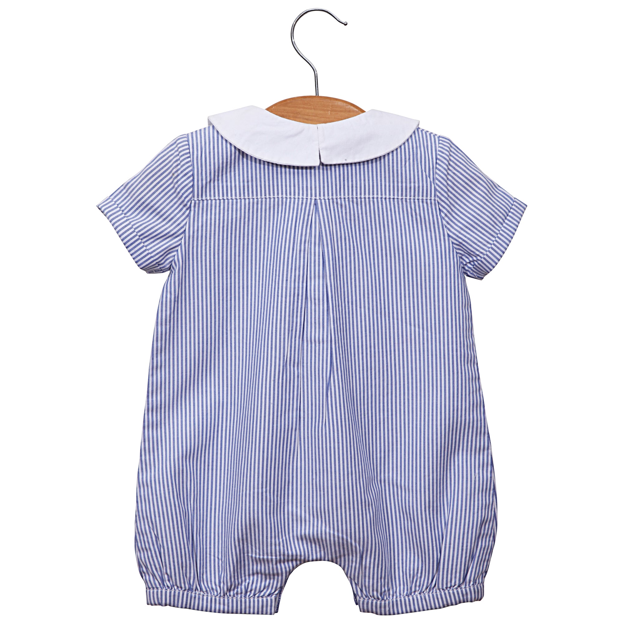 Blue and white stripe baby romper/ playsuit