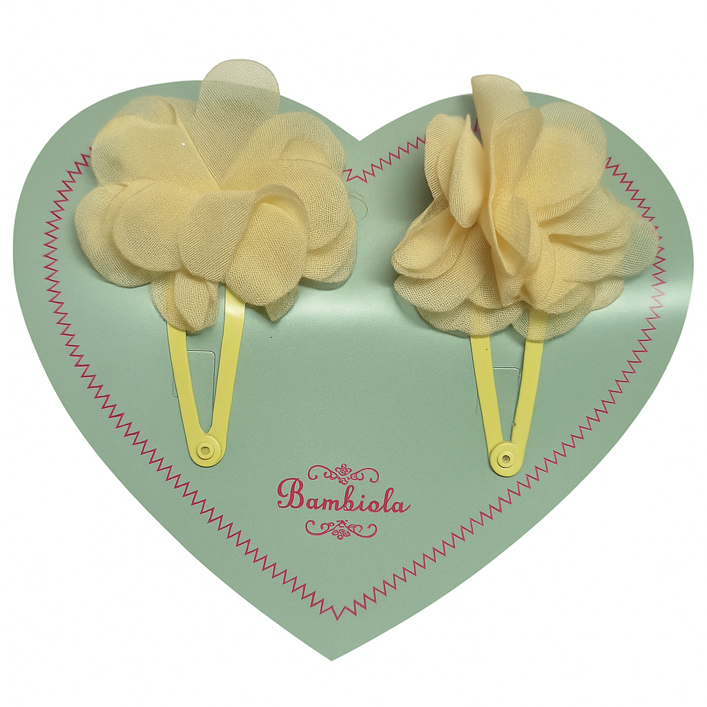 Light Yellow Laser-Cut Hair Clip