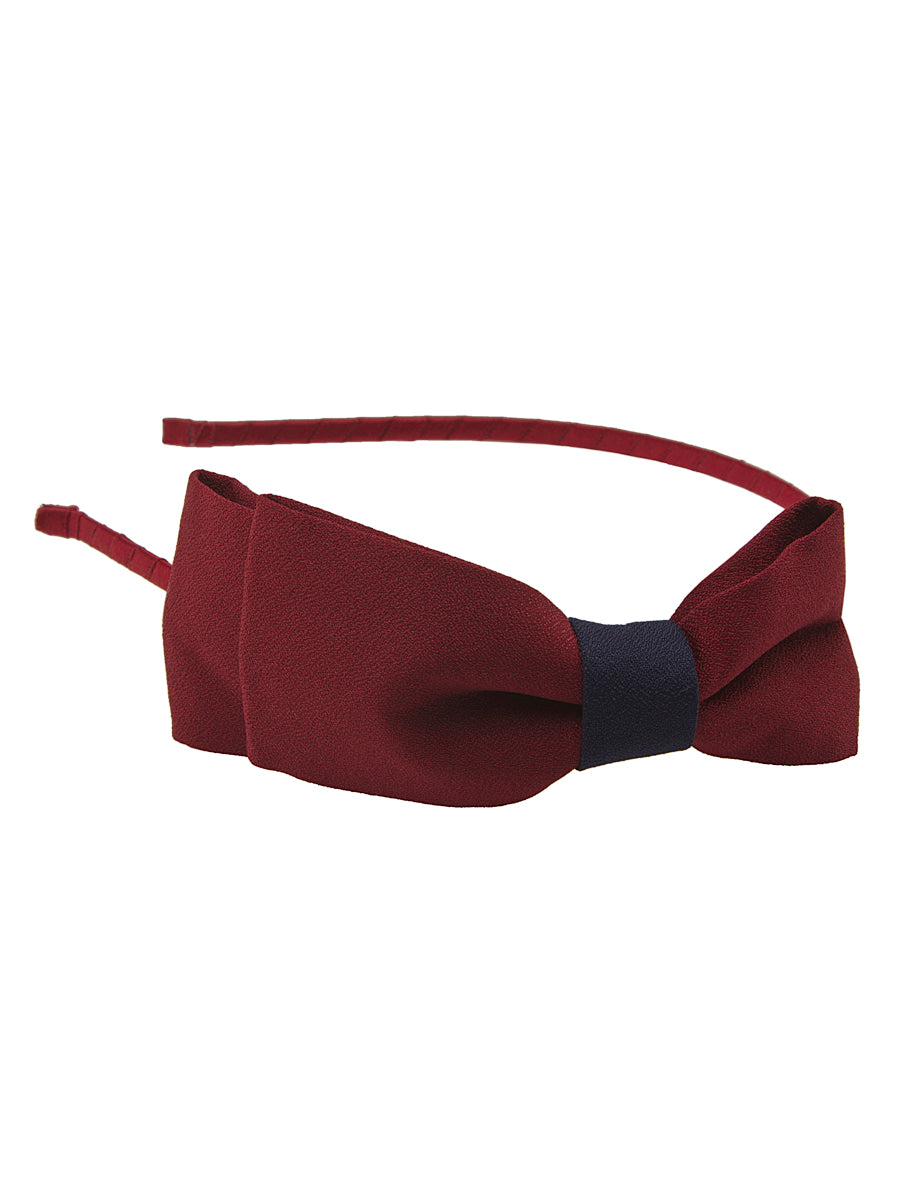 Wine double bow hairband