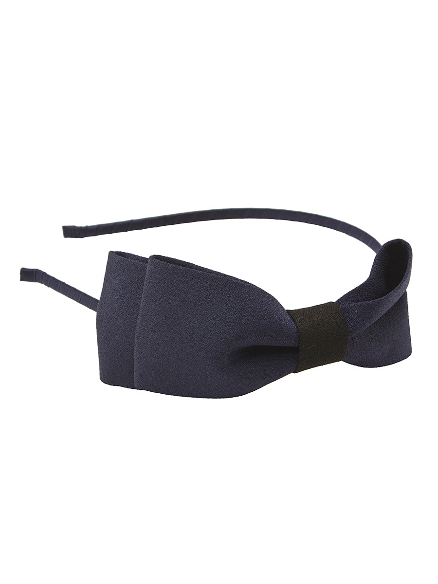 Navy blue double bow hairband