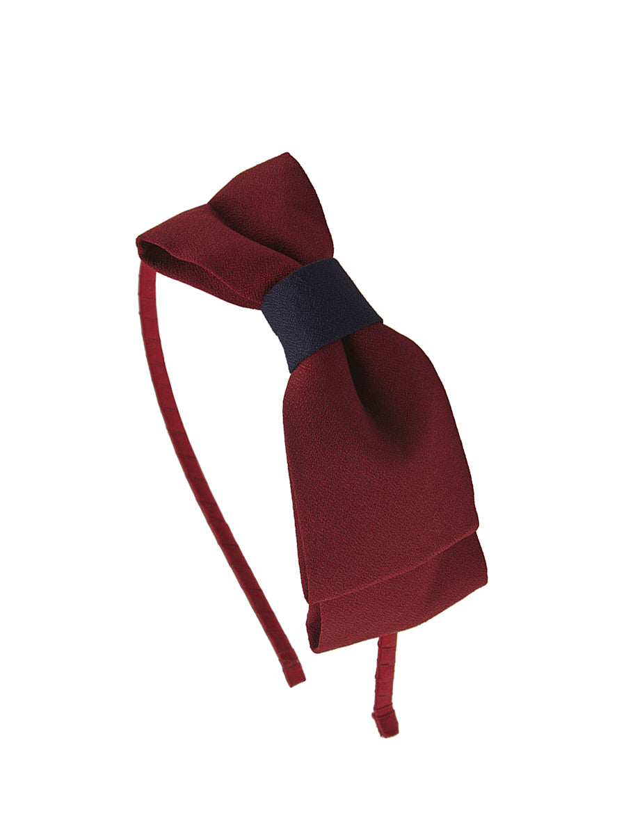 Wine double bow hairband