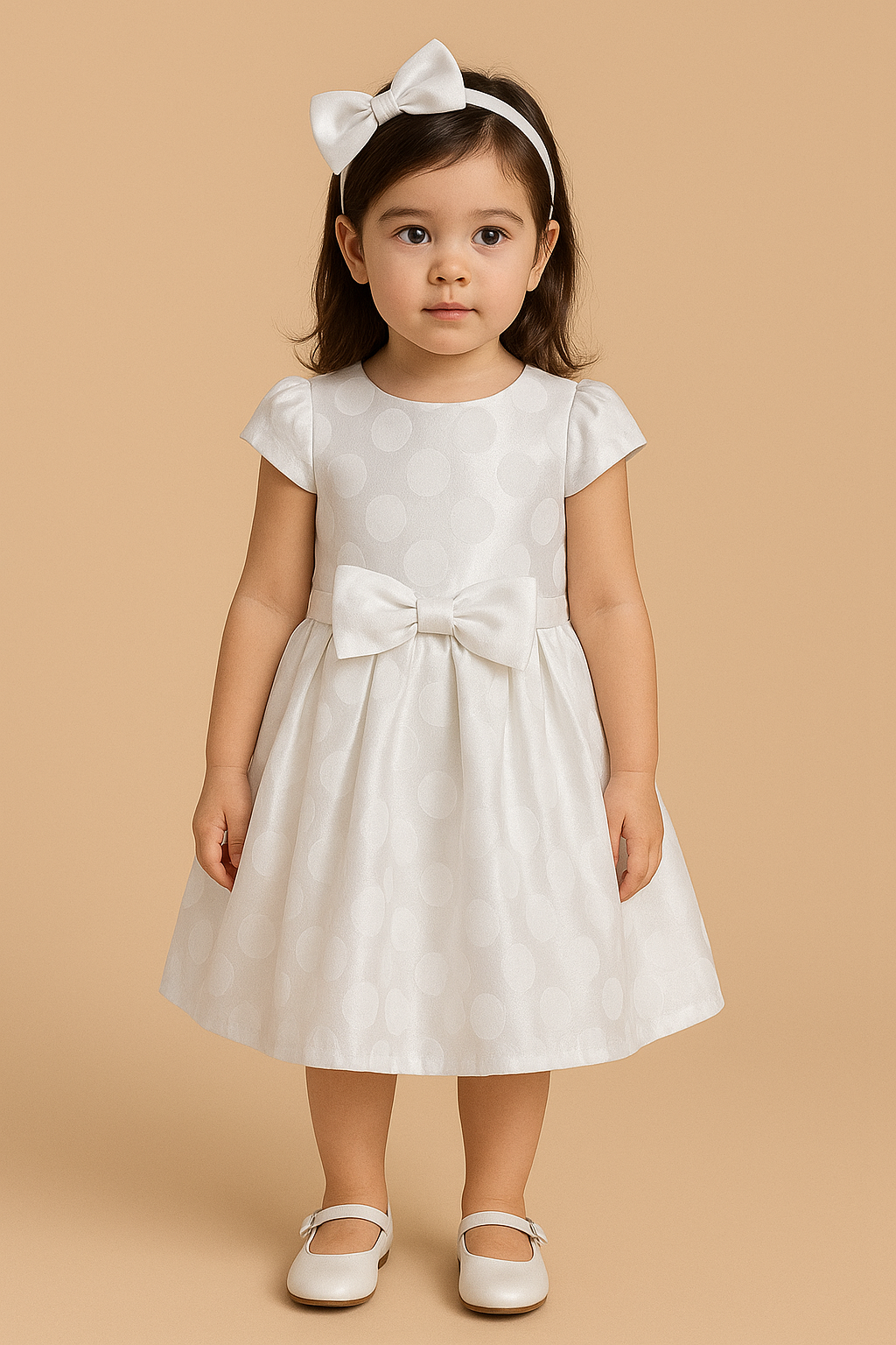 White Polka dot Party Dress