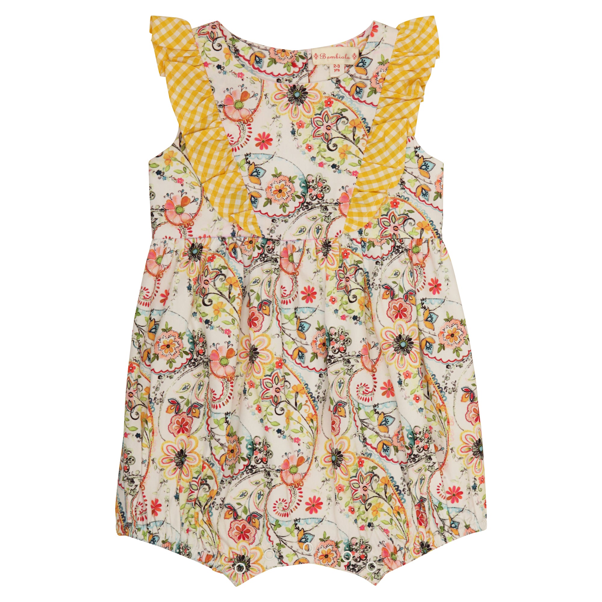 Baby Romper in cotton floral print