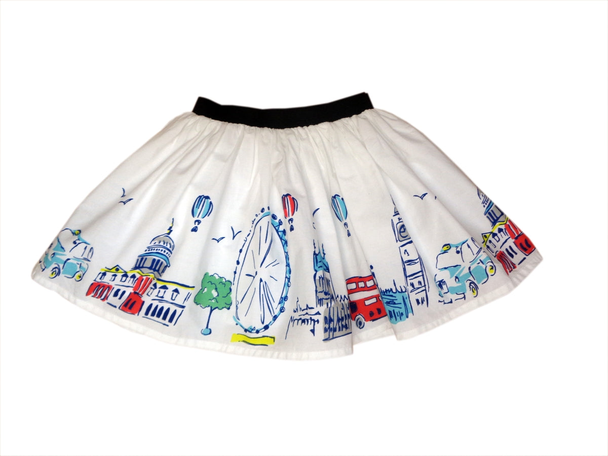 London print skirt